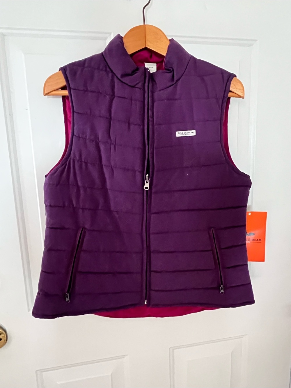 NWT Field Stream Lotus purple reversible puffer vest